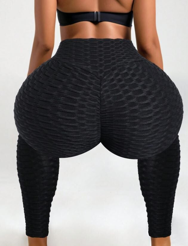 Honeycomb yoga pants leggings  shaping bum scrunchie tummy control ,Top Quality 