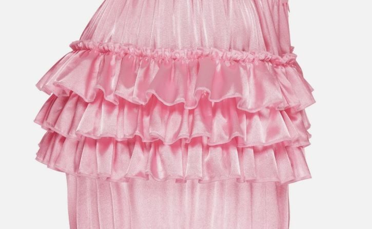Silky satin bloomers luxury PINK shorts pants ruffled lace sissy size M / UK 10