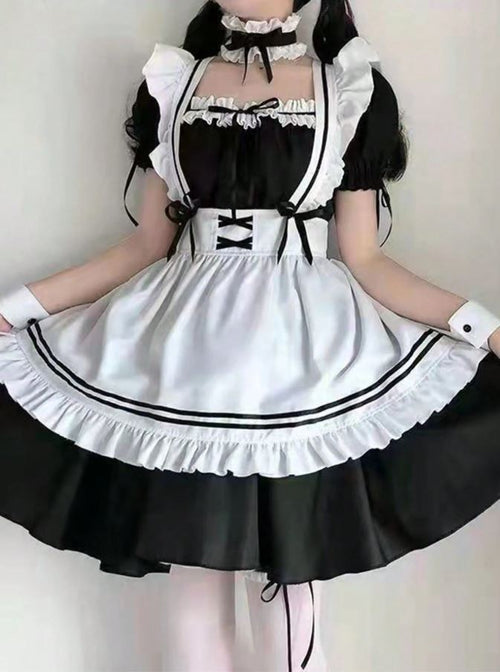 French Maid Costume set cosplay Fancy Dress Women Outfit size L / UK 12-14 sissy