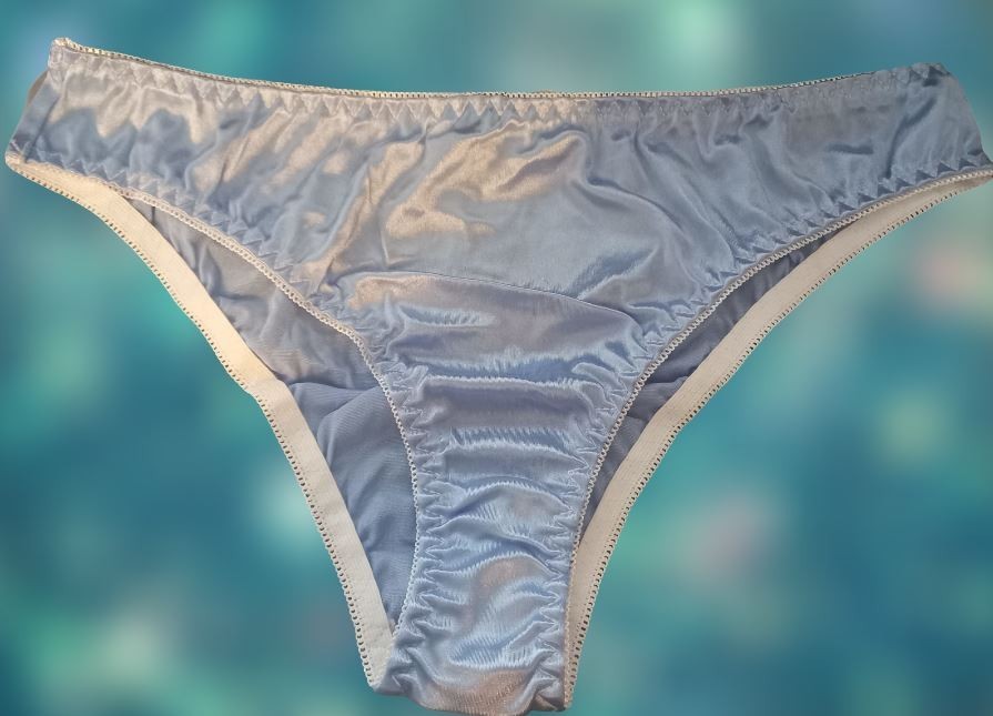 Women's unisex silky feel shiny satin knickers bow decor sissy CD TV