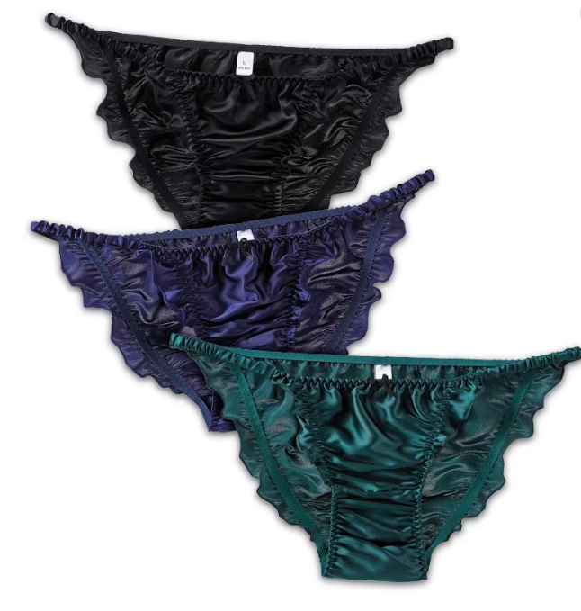 Most gorgeous 100% SILK tanga style knickers soft feel sexy women's panties