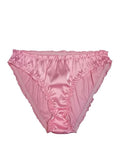 Women's Sexy soft silky feel knickers satin panties with rose design sissy TV CD