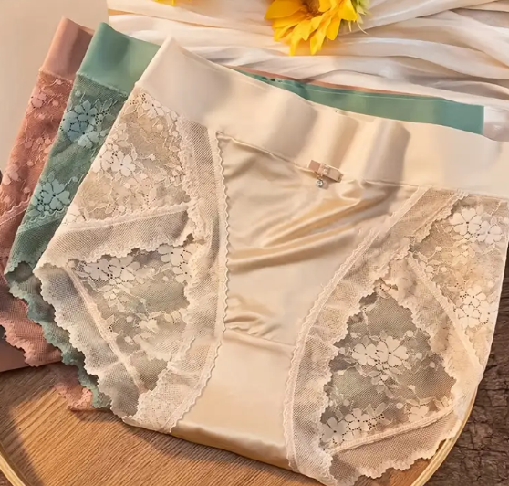 Beautiful silky feel & lacey knickers sexy sissy panties CD TV