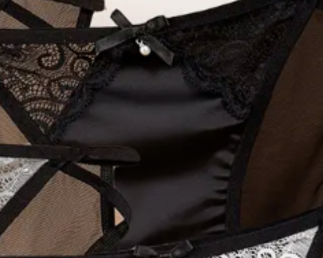 Mesh silky feel knickers pearl decor on front soft panties #sissy #CD #TV #tanga