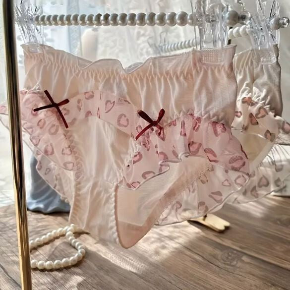 Women's Japanese style hot stunning design knickers animal print panties Sissy
