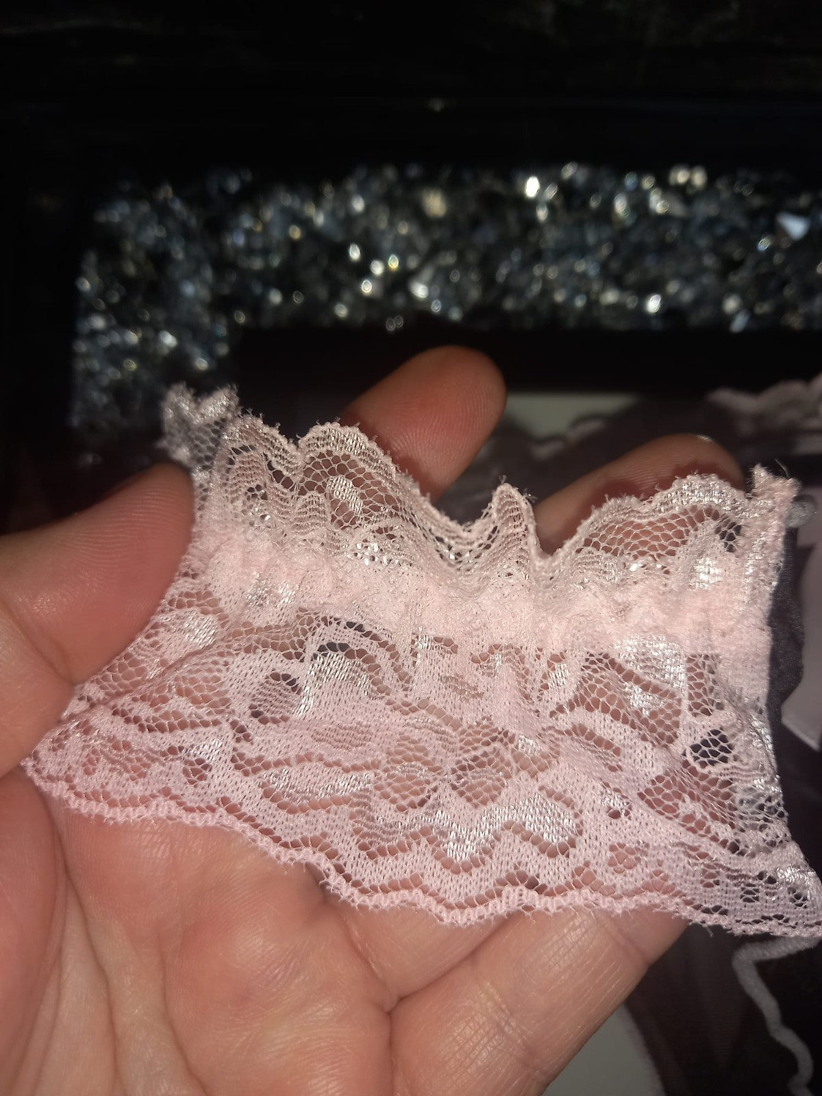 Women's French satin front knickers panties mesh back tanga sissy size 8/10 S/M