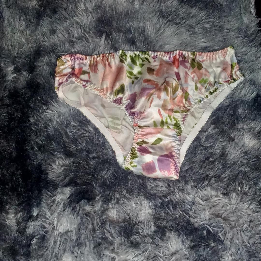 Sexy women's 100% silk knickers various design panties silky shine sissy CD TV