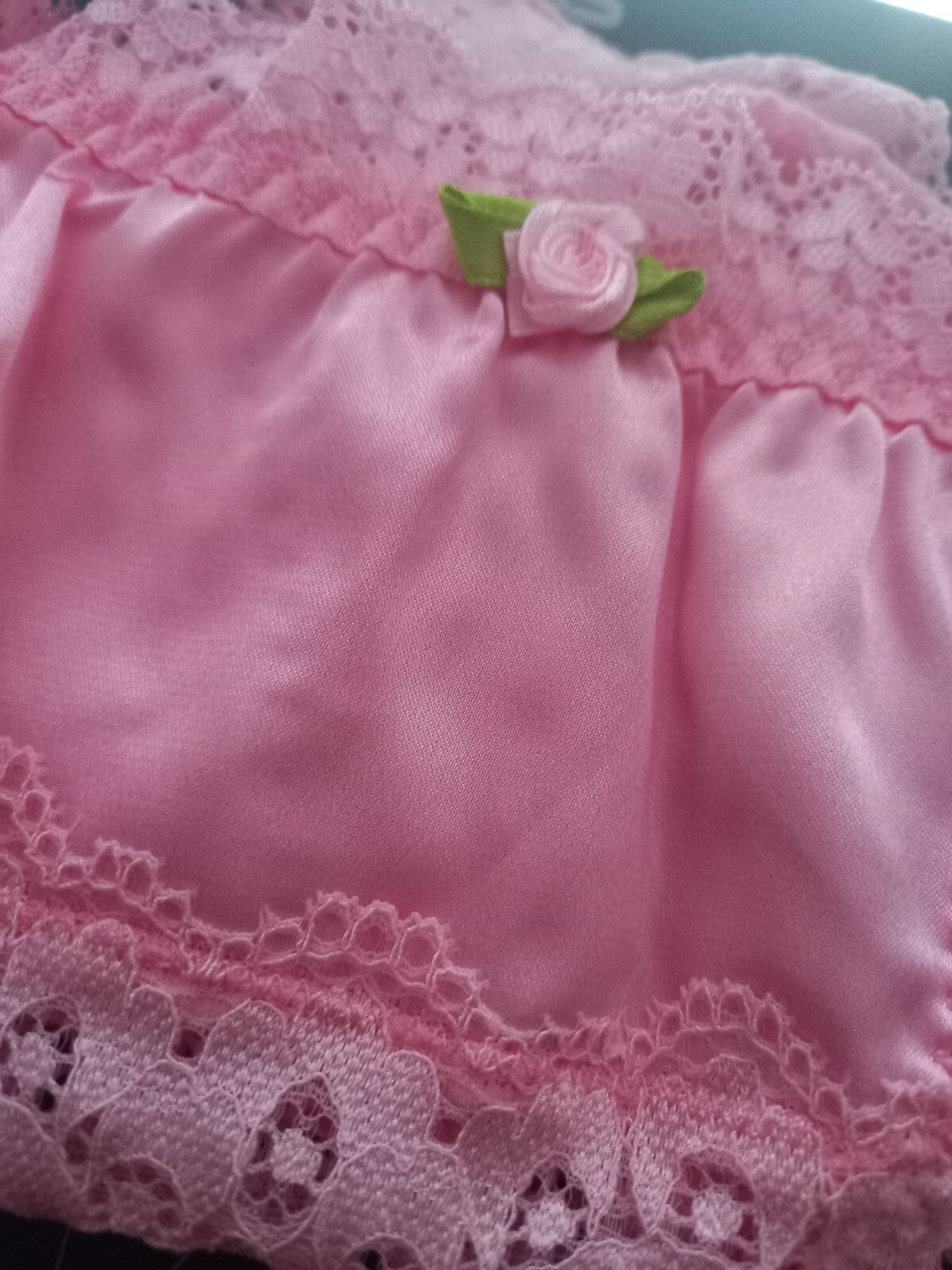 Tanga style soft silky feel lace knickers satin panties sissy bridal CD TV