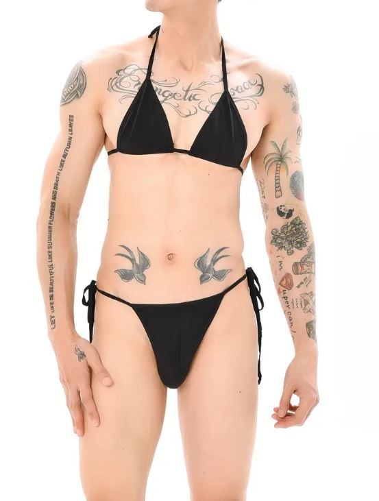 MEN!!! get bikini ready 2 piece bikini set tempting summer ready sissy CD TV