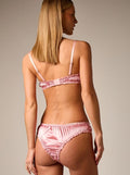 💖 Women’s Pink Satin Lingerie Set Bralette Knickers Soft Silky size S UK 8 💖