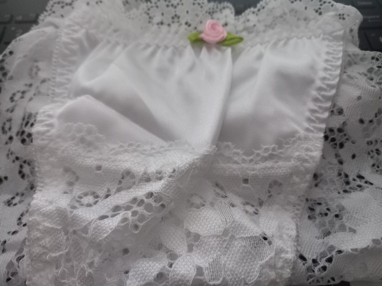 Tanga style soft silky feel lace knickers satin panties sissy bridal CD TV