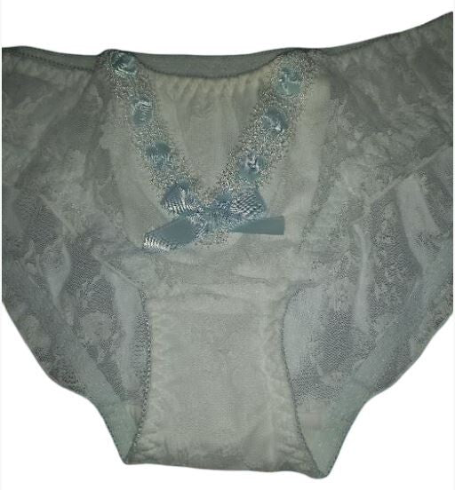 3 pack women's soft elegant lace knickers 3 colours with cute bow details