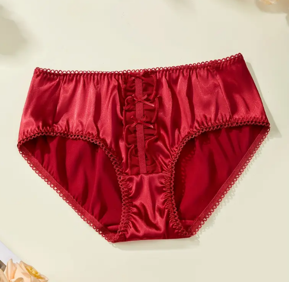 Sexy silky knickers full bum coverage frill detail satin soft panties #sissy