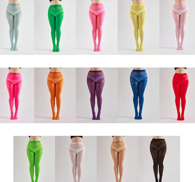 Women's 80D tights fashionable bright colours one size