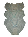 3 pack women's soft elegant lace knickers 3 colours with cute bow details