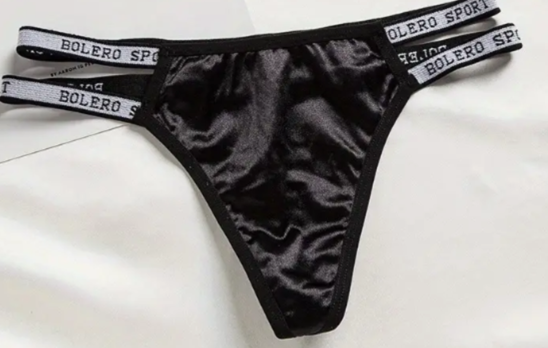 Beautiful silky thongs satin sporty T-back thongs satin sexy underwear
