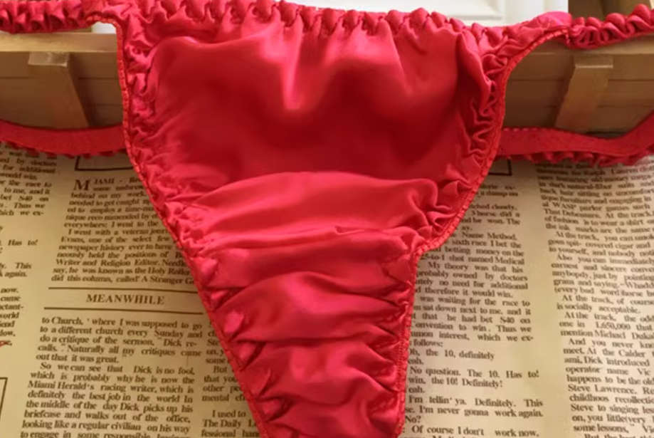 100% mulberry silk fancy & sexy women's thongs various designs one size UK 8-12