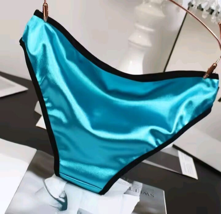 Women's stunning shiny soft silky feel satin knickers lace trim lush colours