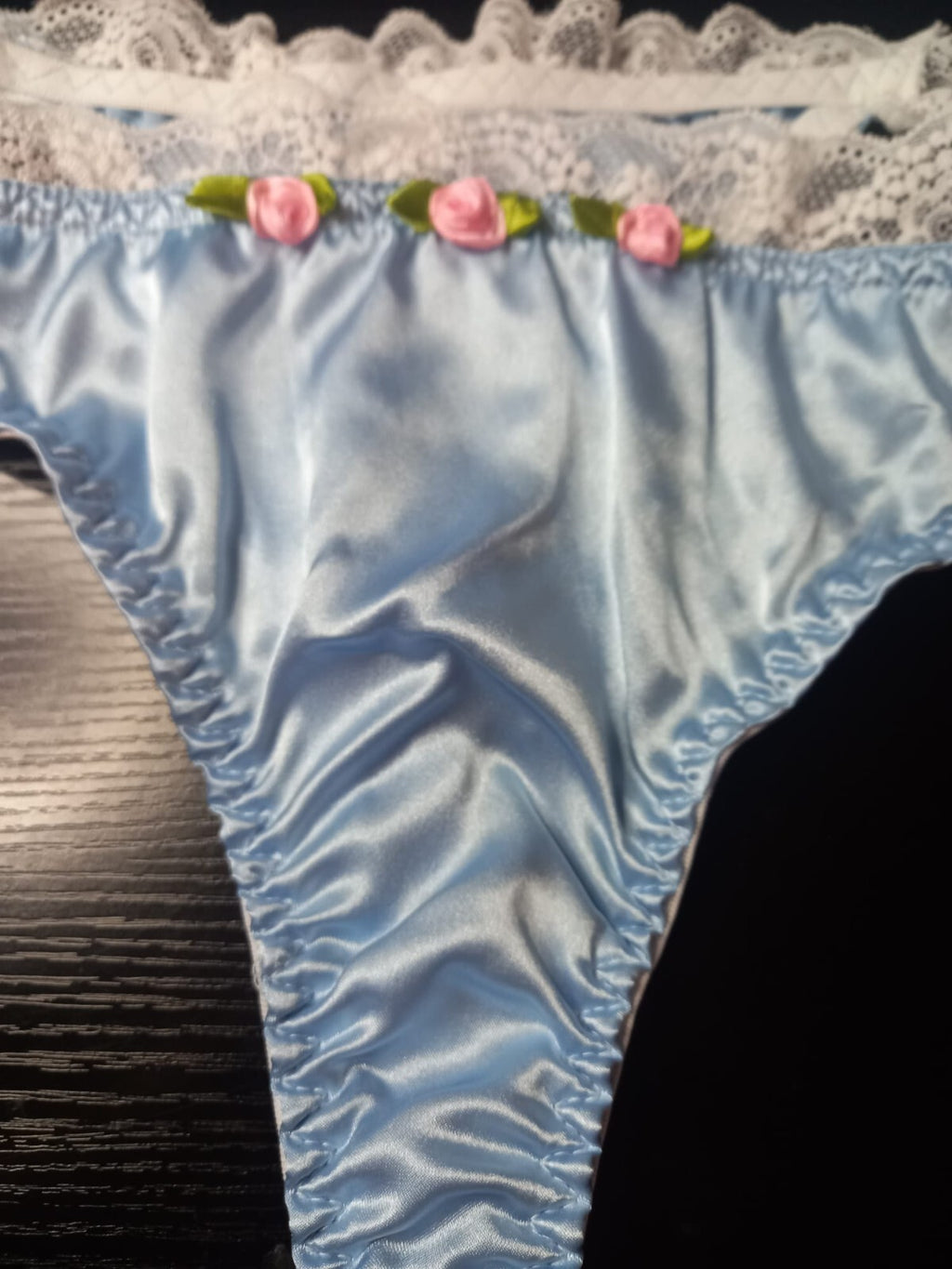 Cute & Romantic Women's Sexy Thong various colours roses detail soft silky feel