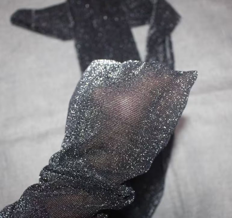 Ultra Shiny Sparkle silvery Glitter tights Party Celebration one size sissy