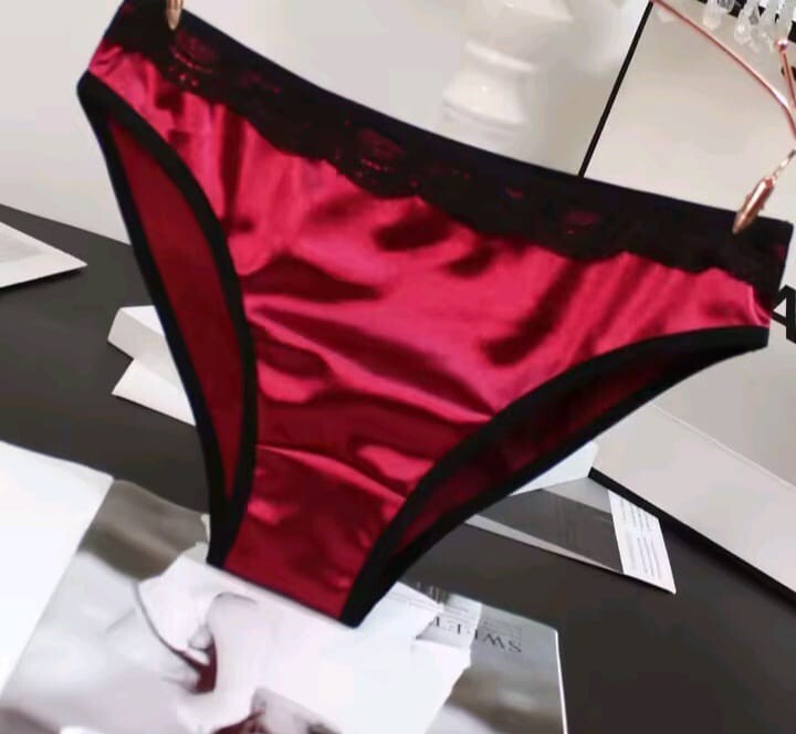 Women's stunning shiny soft silky feel satin knickers lace trim lush colours