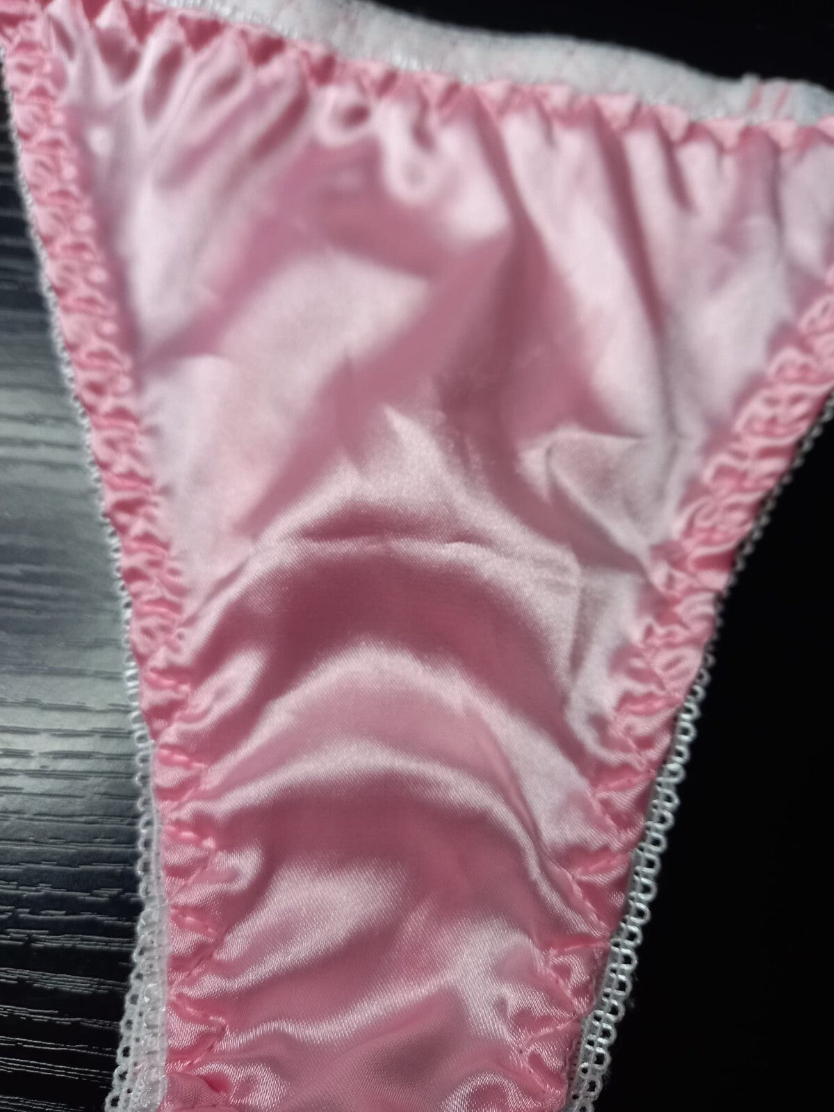 Romantic soft Silky feel Sexy Rose Print thongs tanga satin sissy CD TV thongs