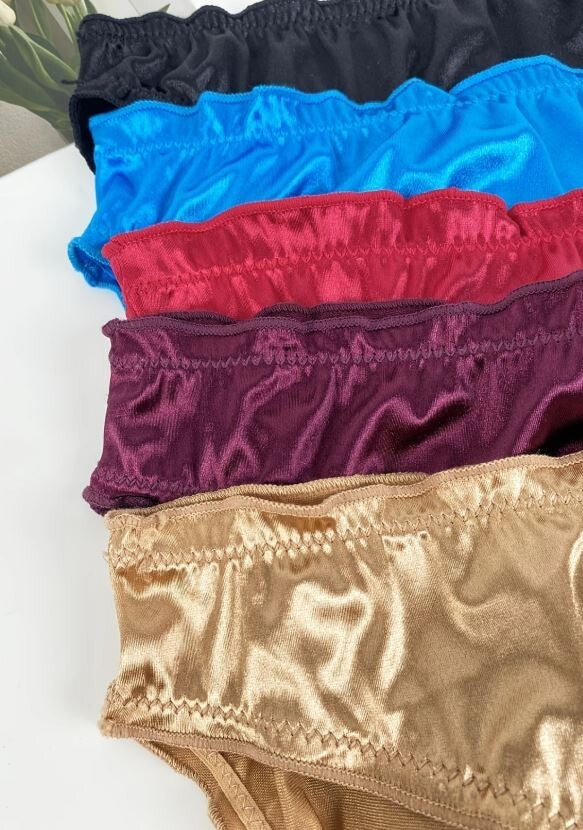 Women Sexy Soft silky knickers satin panties comfy sissy CD TV full bum coverage