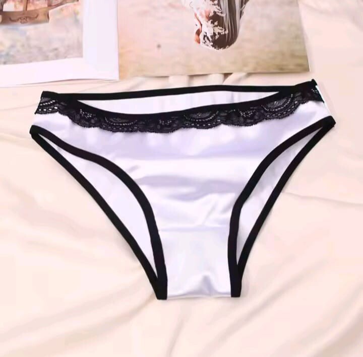 Women's stunning shiny soft silky feel satin knickers lace trim lush colours