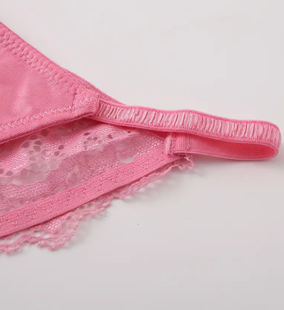 Lace and silky feel knickers, soft, comfy and stretchy, satin tanga style beauty