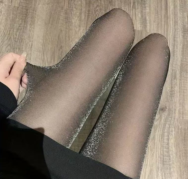 Ultra Shiny Sparkle silvery Glitter tights Party Celebration one size sissy