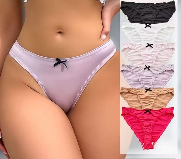 Women's elegant silky feel satin panties stretchy ruched sissy size 16/18 (XL)
