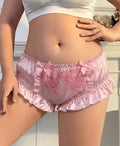 🎀 Satin Ruffle Panties Women Soft Silky Lace Coquette Style 3XL 22-24