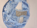Baby Blue Satin Knickers Silky Frilly Lace Full Brief Panties size XL 16-18