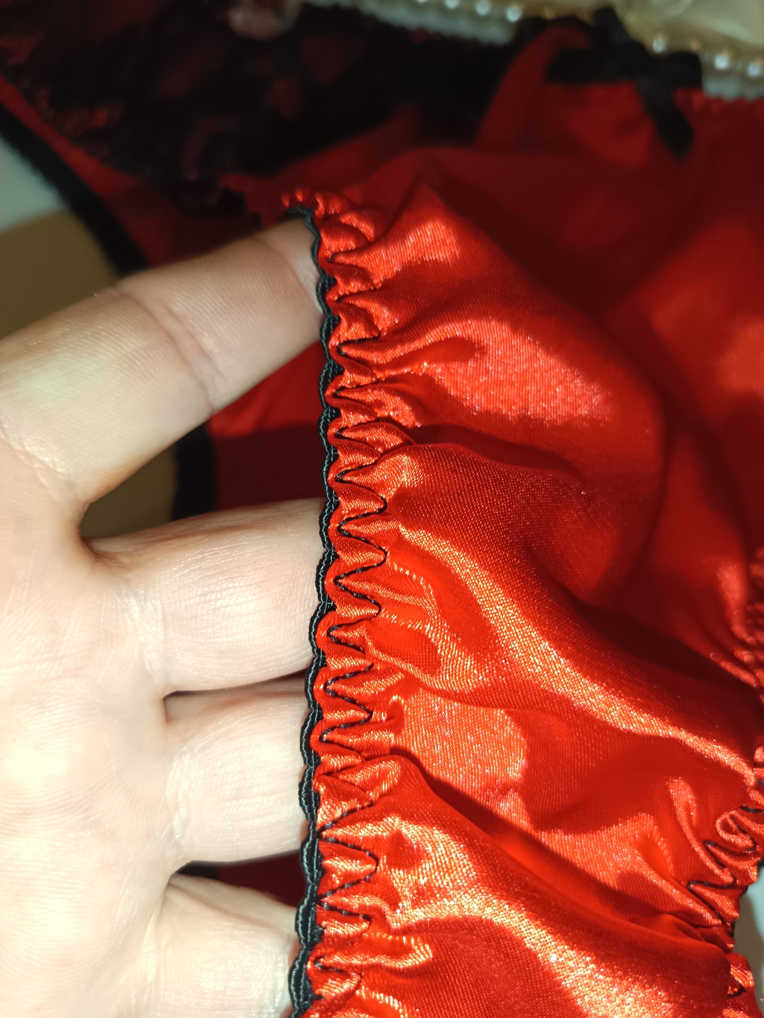 💓Plus Size RED Satin Knickers Silky Soft Panties sissy 💝 size 3XL 22-24