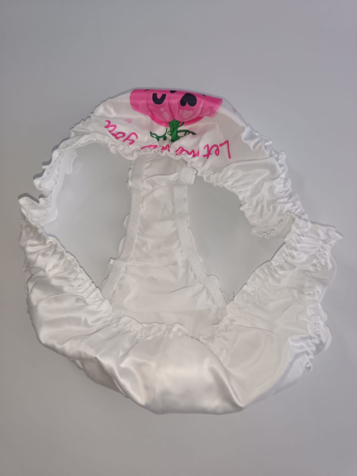 Halloween Silky Satin Knickers Pink Pumpkin Frilly Ruffle Panties size S 8
