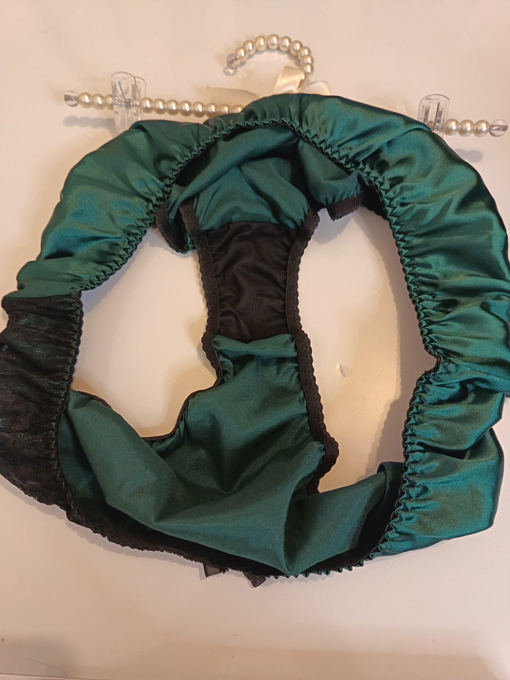 💚 Plus Size Emerald Green Satin Knickers Silky Soft Panties 💚 size 4XL 24-26