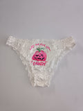 Halloween Silky Satin Knickers Pink Pumpkin Frilly Ruffle Panties size M 10