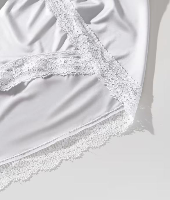 ✨ Silky Lace Trim Panties Women Soft Satin Briefs Comfort 4XL 24-26