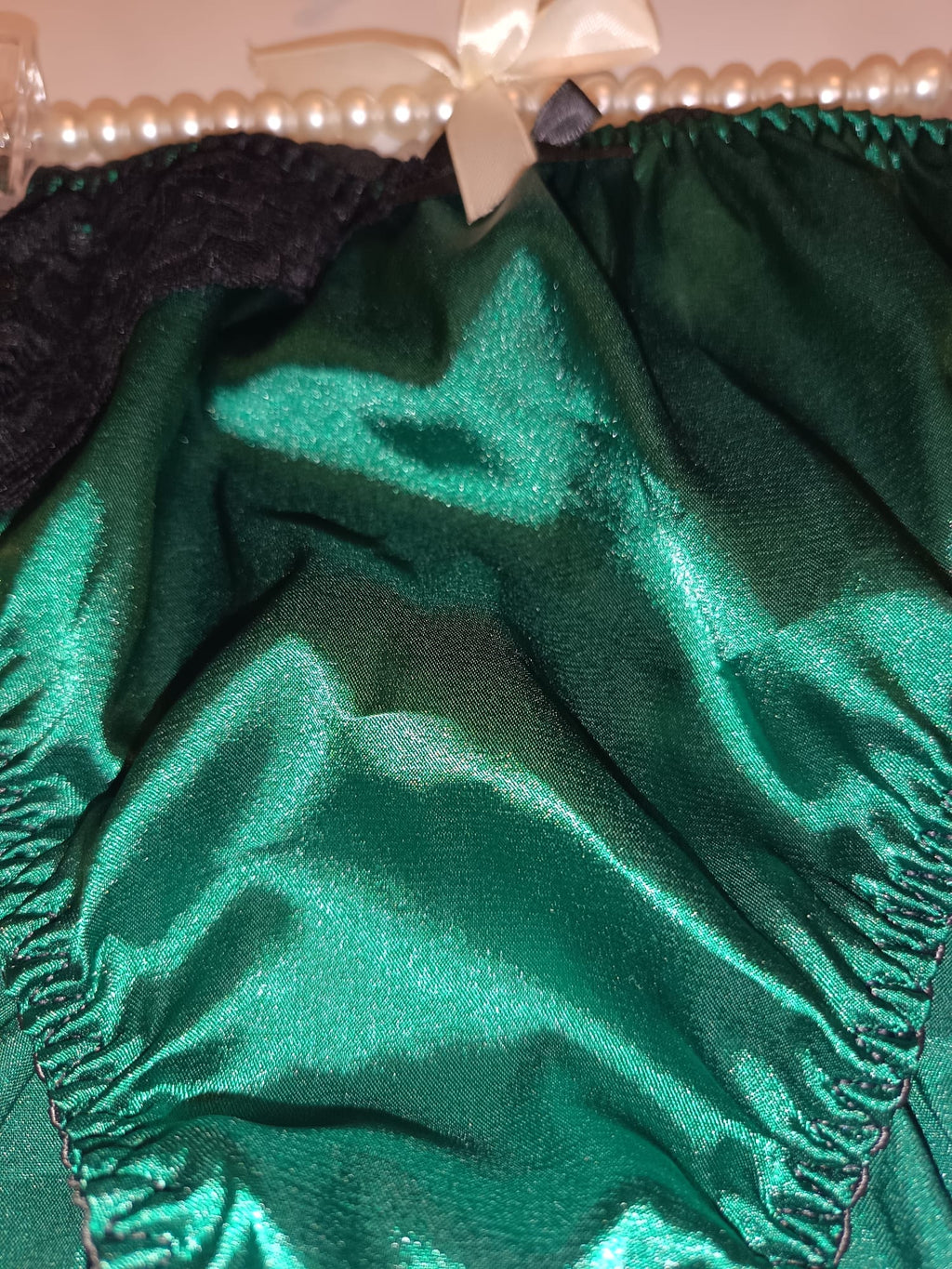 💚 Plus Size Emerald Green Satin Knickers Silky Soft Panties 💚 size 3XL 22-24