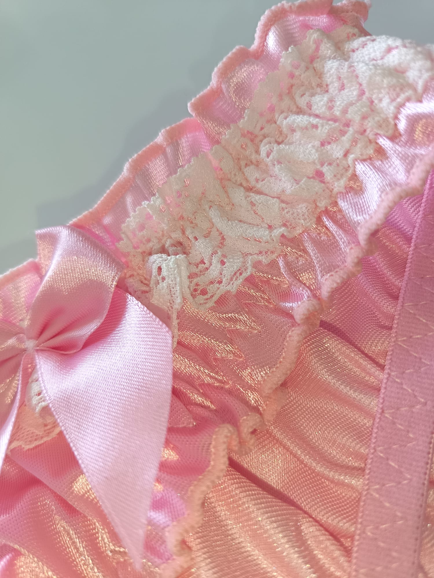 emojis 💖 Women's Pink Satin Ruffle Knickers | Silky Panties | Cute Bow Briefs | Kawaii Coquette Lingerie | Soft Stretch Underwear 💖 size S 8