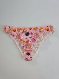 Pink Halloween Silky Satin Knickers Pumpkin Ghost Ruffle Panties size S 8