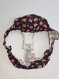 Halloween Silky Satin Knickers Pumpkin Bat Pink Bow Ruffle Panties size L 12-14