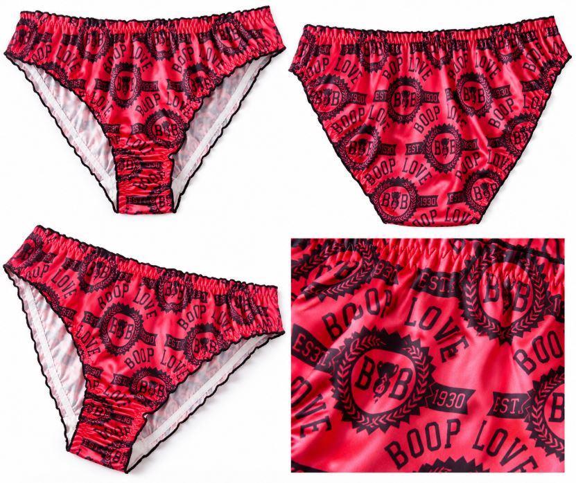 Fuchsia Rose Red Silky Satin Knickers Frilly Ruffle Panties L 12-14