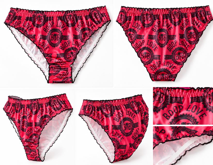 Fuchsia Rose Red Silky Satin Knickers Frilly Ruffle Panties L 12-14