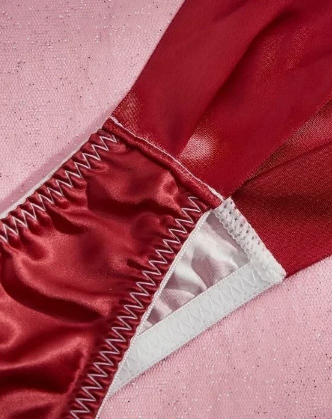 🎀 Satin Floral Sissy Knickers Side Bow Panties Briefs red size 20 XXL