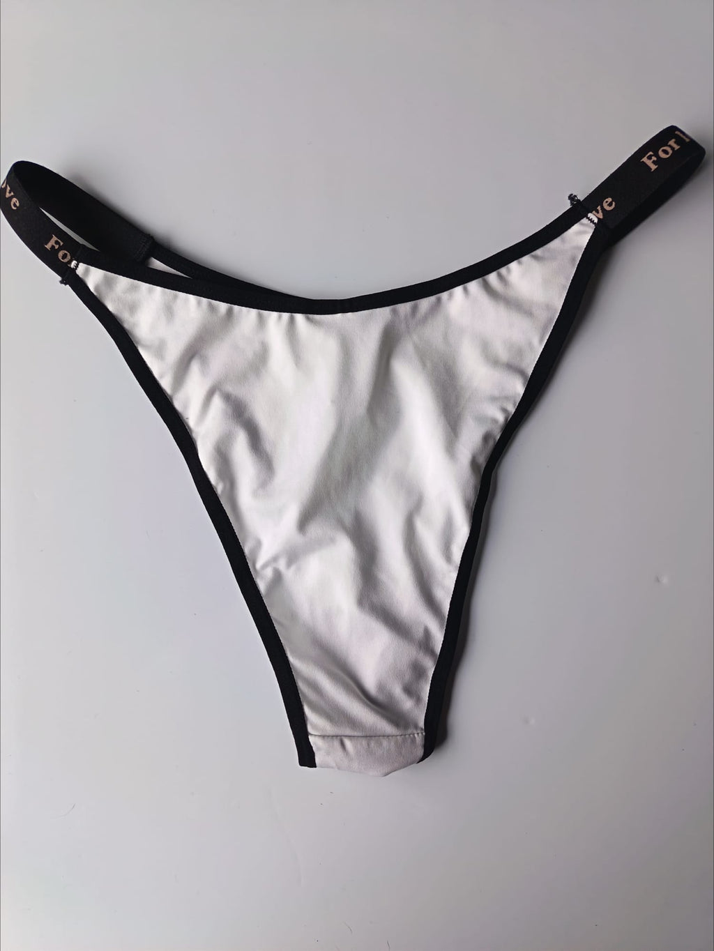 2 Pack Silky Satin Knickers Blue White High Leg tanga panties For Love size L 12-14