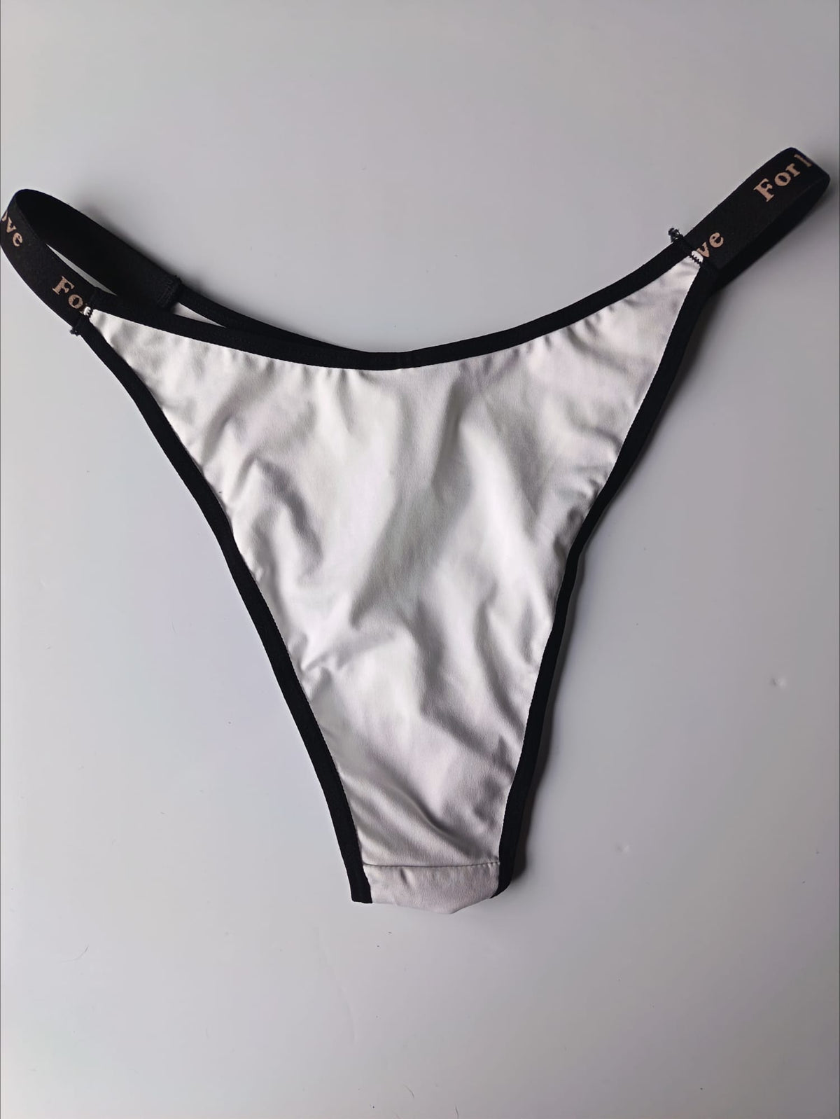 2 Pack Silky Satin Knickers Blue White High Leg tanga panties For Love size L 12-14