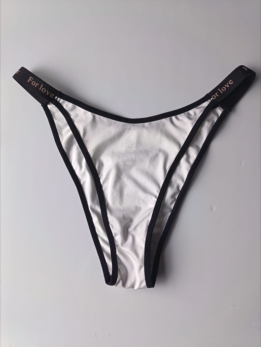 2 Pack Silky Satin Knickers Blue White High Leg tanga panties For Love size L 12-14