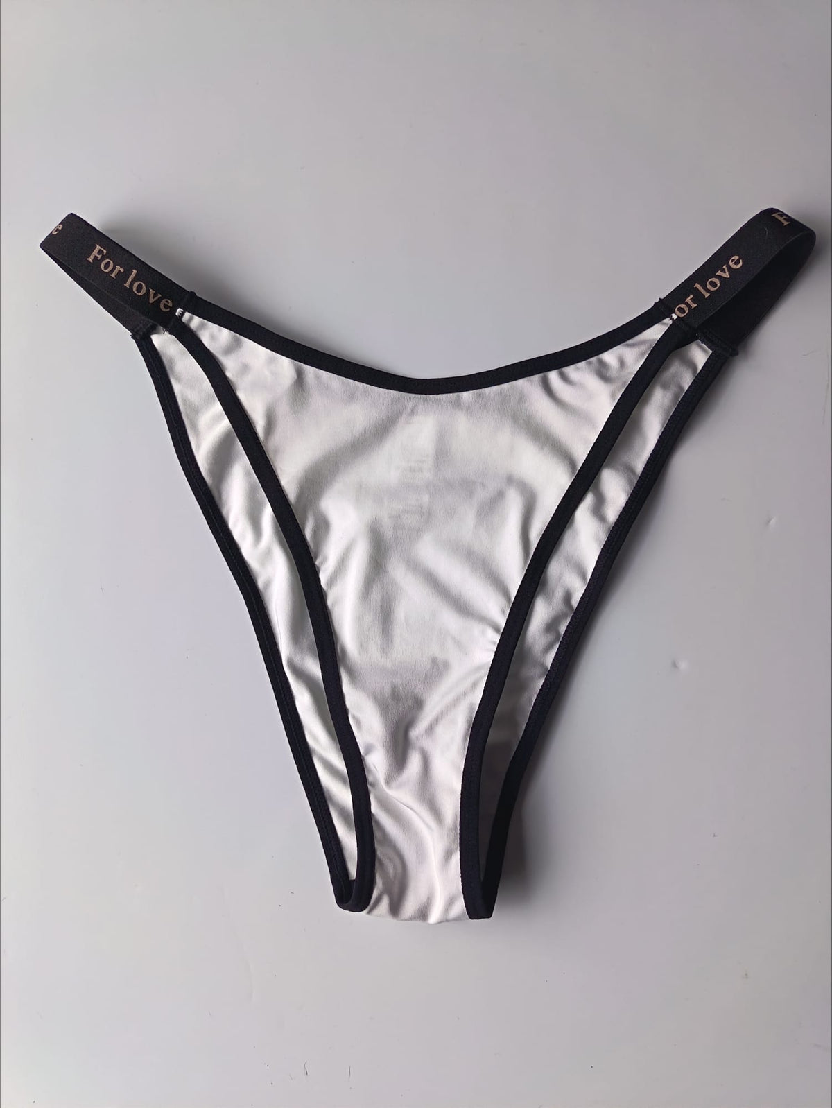 2 Pack Silky Satin Knickers Blue White High Leg tanga panties For Love size L 12-14