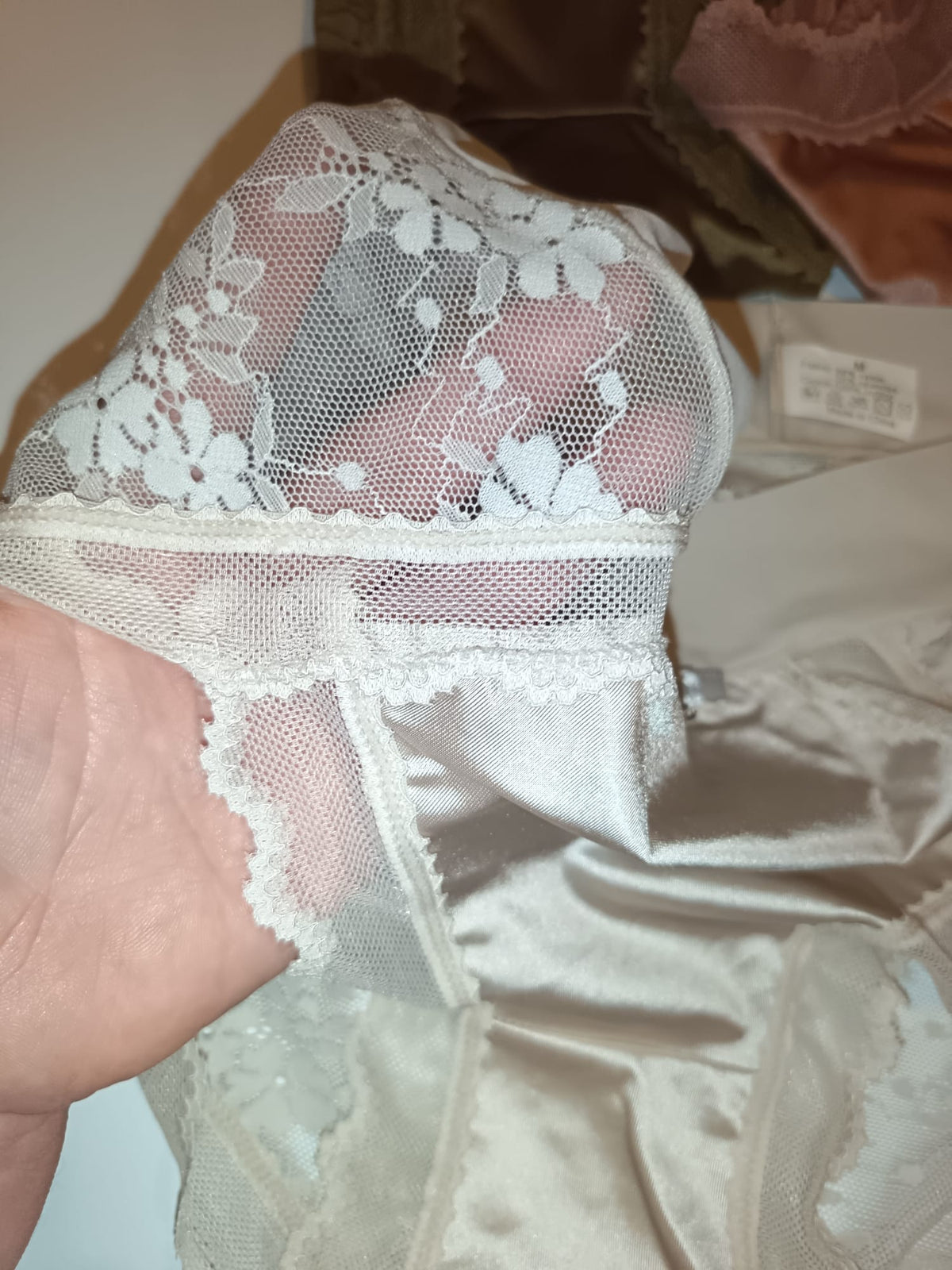 3 Pack Luxury Silky Satin Lace Knickers Womens Briefs Size M UK 10
